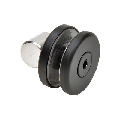 CRL Colonia Matte Black Replacement Rollers, Bracket & Stopper