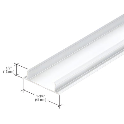 CRL-U.S. Aluminum Narrow Stile Flat Pocket Insert, White KYNAR® Paint - 21'-2"