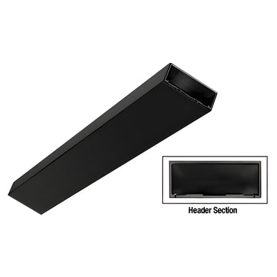 CRL 4" Black Powder-Coated Header/Jamb w/ Flat Filler, Custom Length