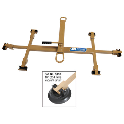 CRL 6-Cup Steel Rotating Suction Cup Lifting Frame for Glass