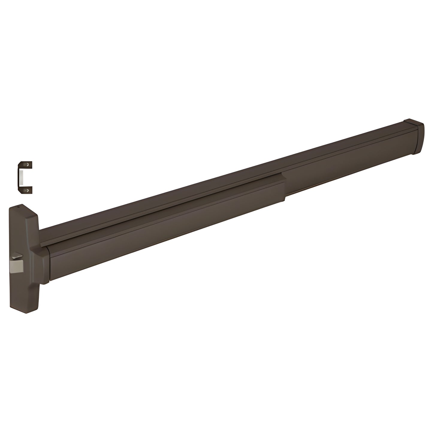 Dark bronze Jackson Model 2095 rim panic bar (rim latch) with end cap and strike, for 1 3/4 doors