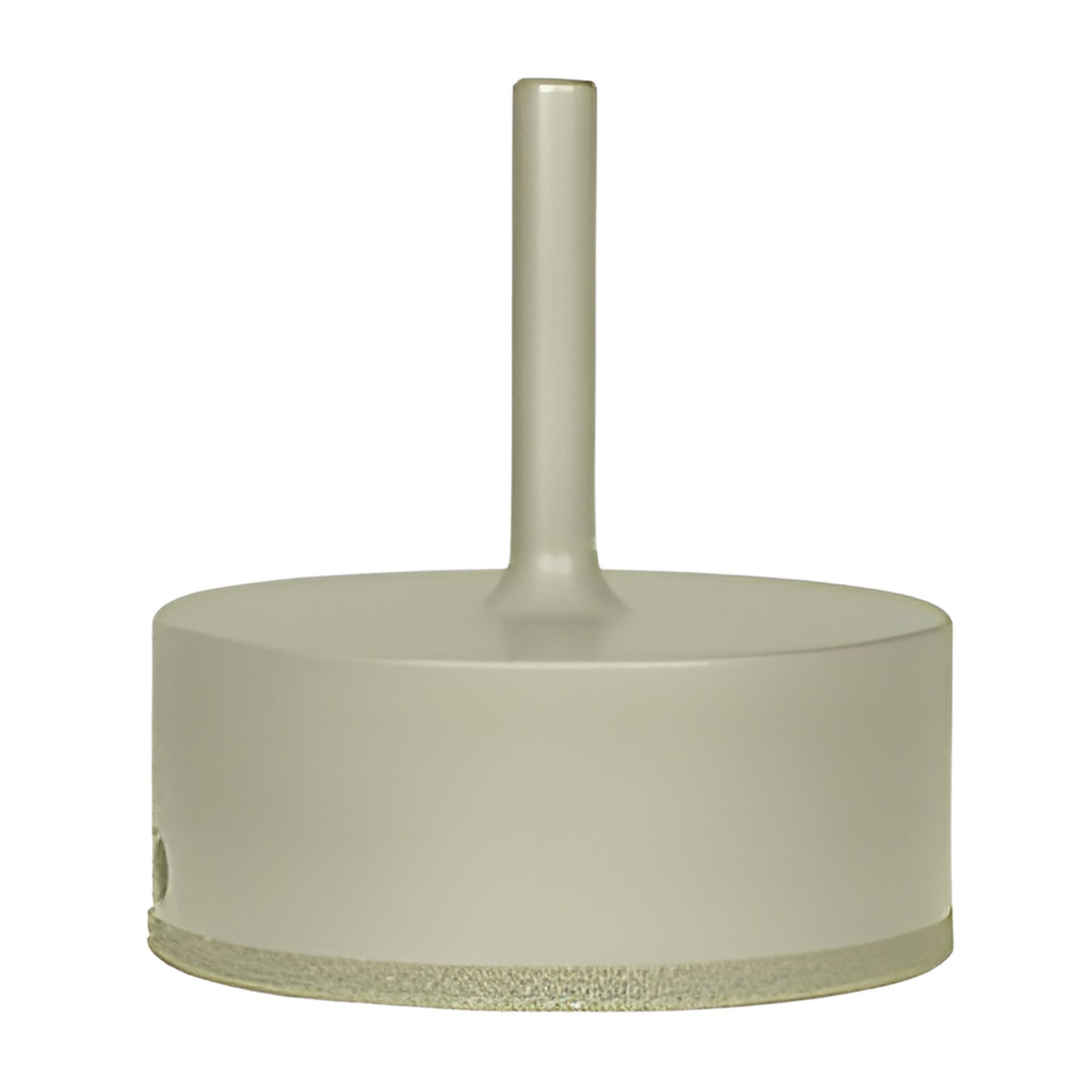 EDD3 3-inch diamond-plated glass drill bit with continuous rim and 3/8" reduced round shank, beige finish.