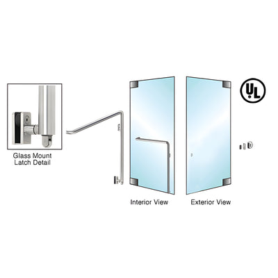 CRL-Blumcraft® RH Keyed Z Panic Handle Brushed Stainless Glass Door