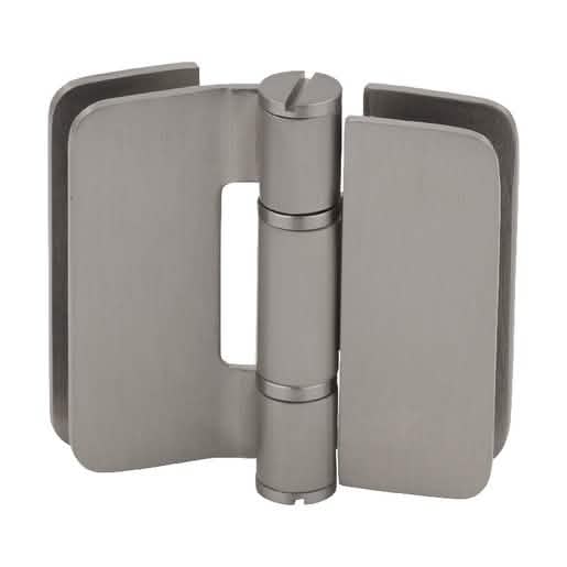 CRL Zurich 01 Series Brushed Nickel Glass-to-Glass Bi-Fold Hinge for 180° Inswing Doors