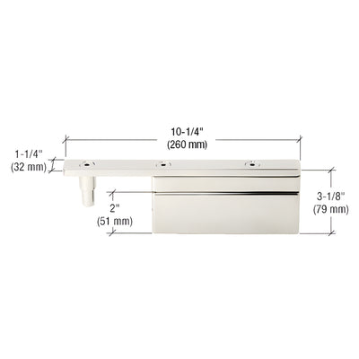 CRL Polished Stainless Glass-to-Glass Gate Pivot Patch Fitting