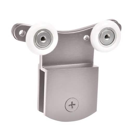 "CRL Brushed Nickel Top Hanger Bracket for 3/8\" CK/DK Cottage Series Sliders - Sleek Desi