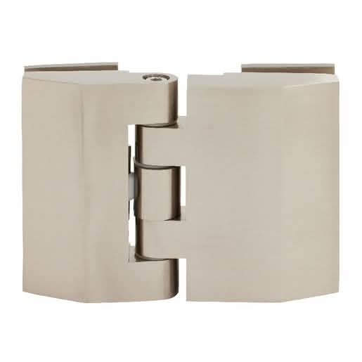 CRL Brushed Nickel Regal 180 Series Glass-to-Glass Hinge, sleek and durable design