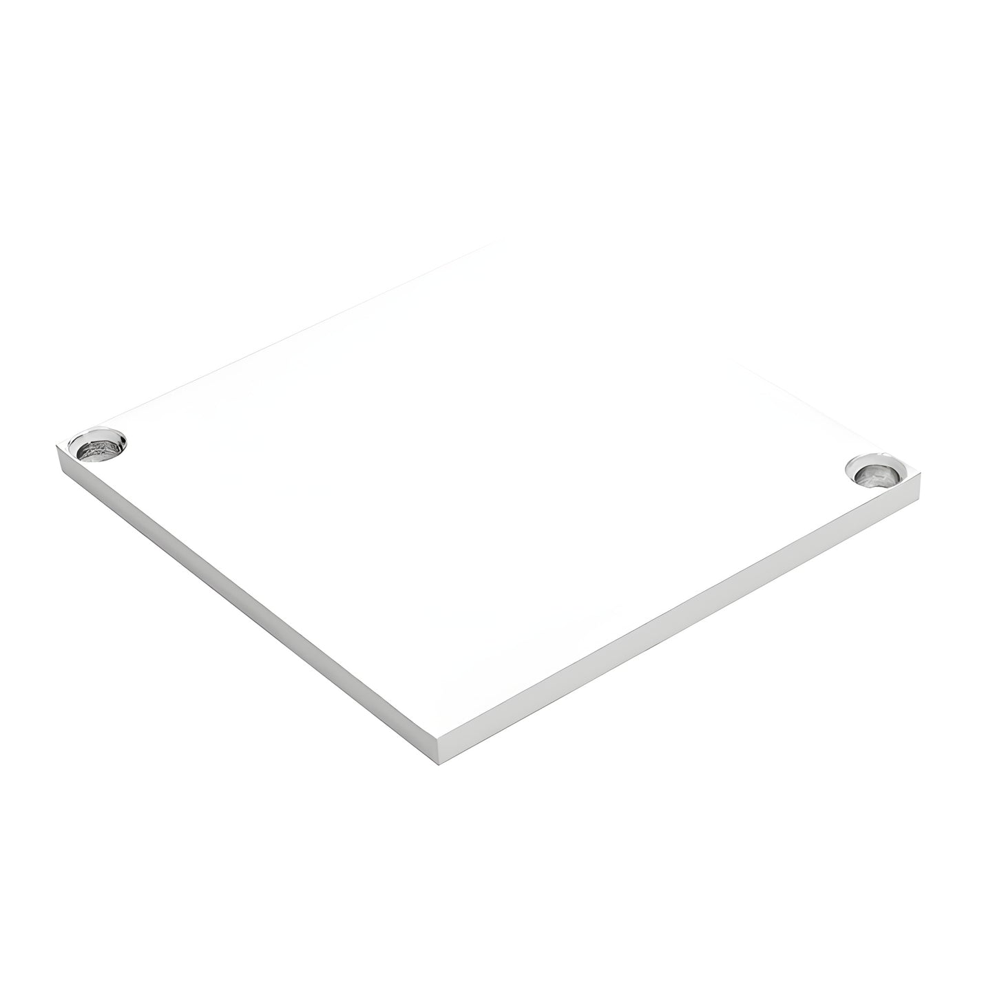CRL Cielo top plate CPC9W - sky white 6005 T6 aluminum square plate with two countersunk screw holes for corner post.