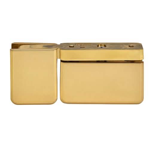 CRL Unlacquered Brass Pivot Hinge with U-Clamp for Glass Doors, Top/Bottom Mount
