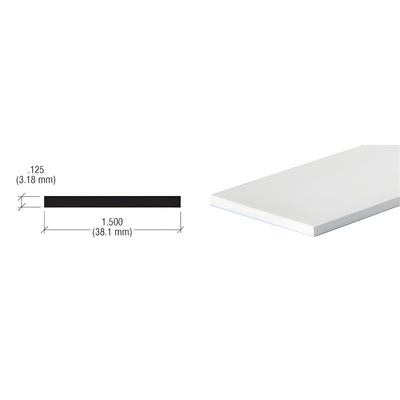 CRL Satin Anodized Aluminum Flat Bar Extrusion 1-1/2 in