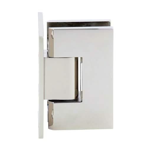 CRL Polished Nickel Vienna 037 Wall Mount Hinge with Full Back Plate - Sleek Design