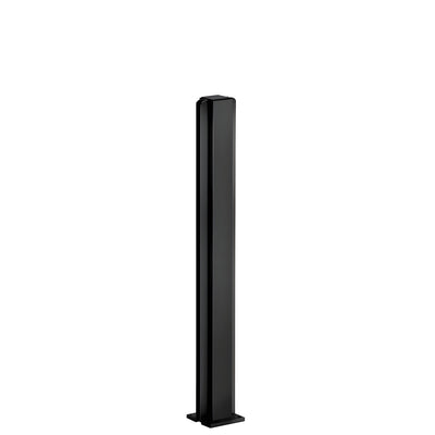 CRL 18" Design Series Center Mount Partition Post - Semi-Gloss Black