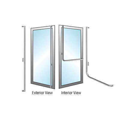 CRL-Blumcraft Brushed Stainless Left-Hand Reverse F Dummy Door Handle