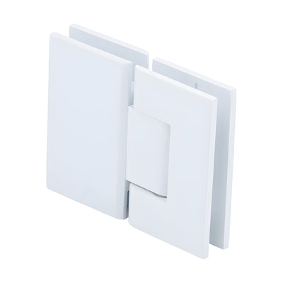 CRL Geneva 180 Series All-White Glass-to-Glass 180° Shower Hinge