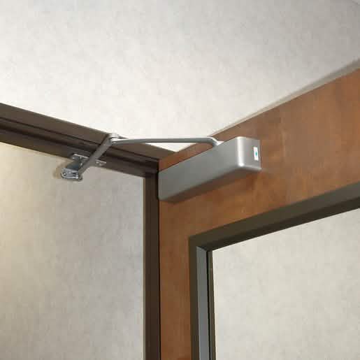 CRL Aluminum Adjustable Door Closer Size 1-6 with Delayed Action, Cast Iron, Surface Mount