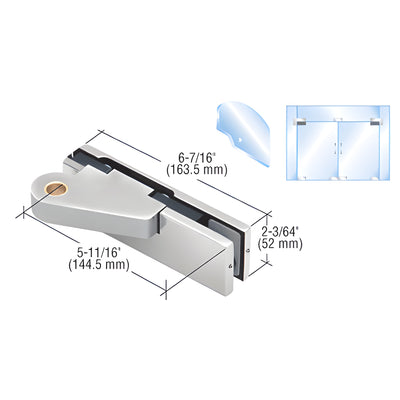 CRL Polished Stainless Right Offset Top Patch Fitting for Glass Doors
