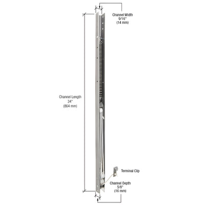 CRL 34 in Window Channel Sash Balance Replacement 3320 (33-2)