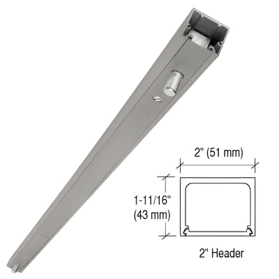 CRL 72 in Brushed Stainless Steel Narrow Header for Double Doors