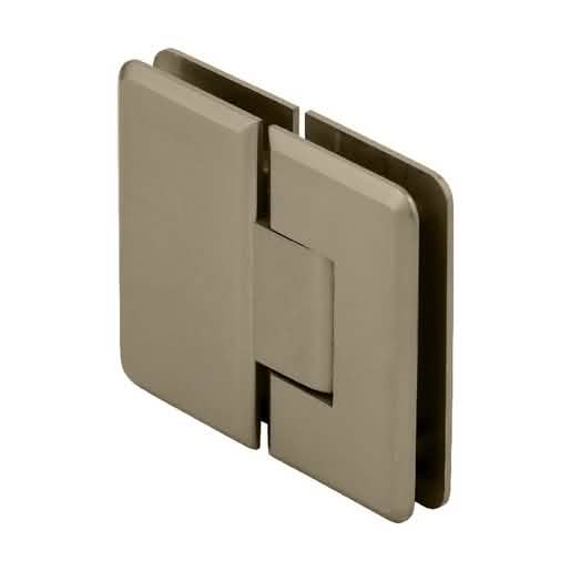 "CRL Brushed Bronze Cologne 180º Glass-to-Glass Hinge - Elegant and Durable Bathroom Fixtu