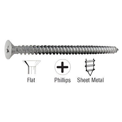 CRL #8 x 1-1/2 Stainless Steel Phillips Flat Head Sheet Metal Screws