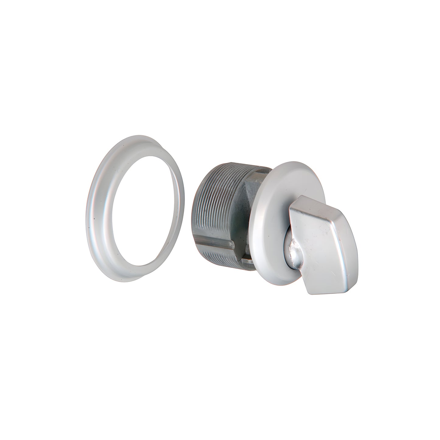 CRL DL2172A mortise thumbturn cylinder - 5 pin diecast zinc body with aluminum trim ring, 1" length.