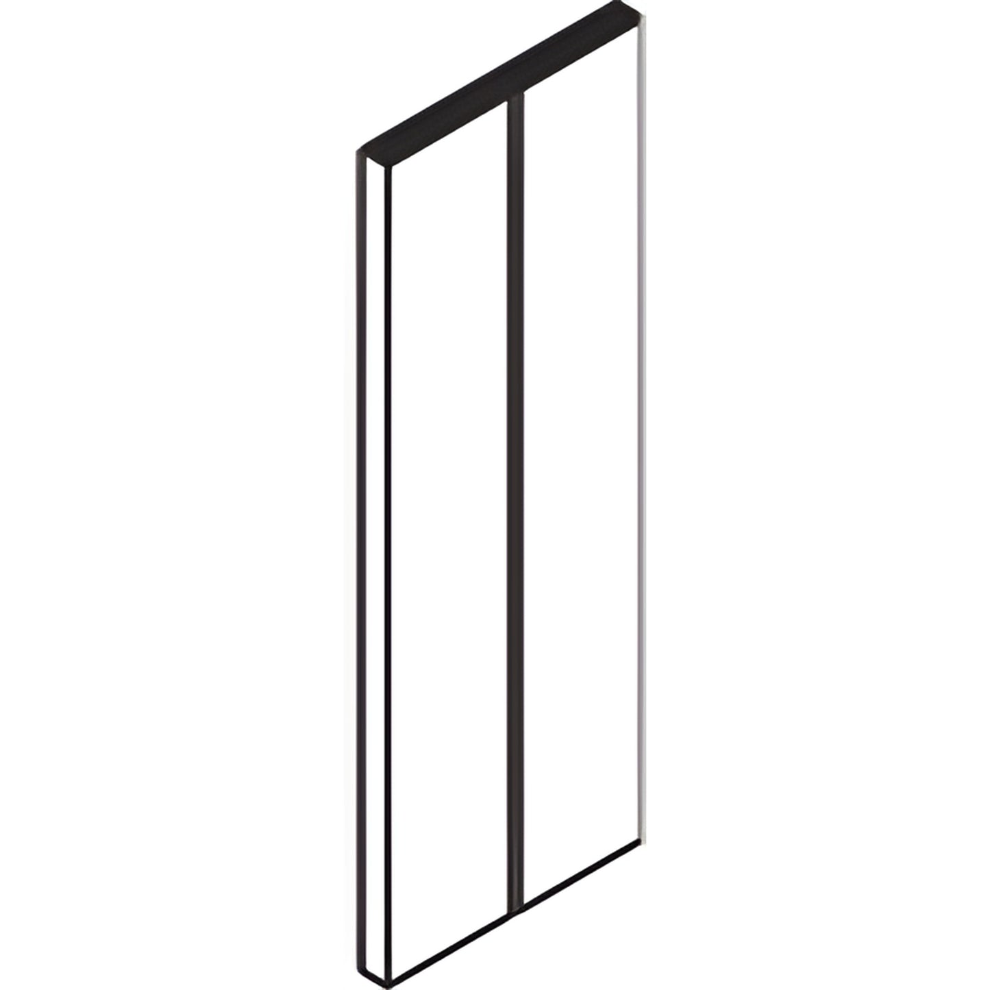 WB601 mill-finish extruded aluminum mullion/profile section - slim vertical rectangular frame hardware