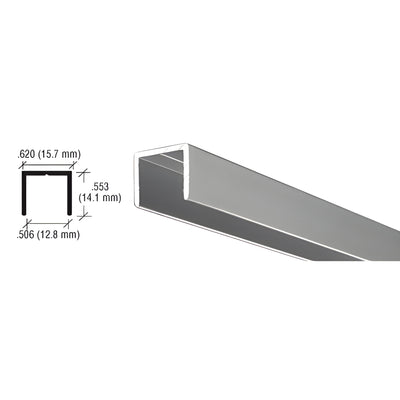 CRL Satin Anodized Aluminum 1/2 in U-Channel (Glass Edge Trim)