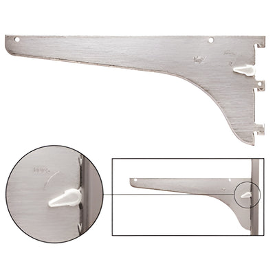 CRL Anochrome 8in Heavy-Duty Adjustable Steel Shelf Bracket KV