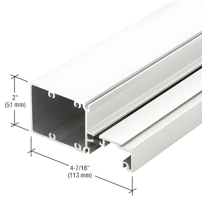 CRL-U.S. Aluminum Vertical Mullion 2" x 4-1/2", White KYNAR® Paint - 24'-2"