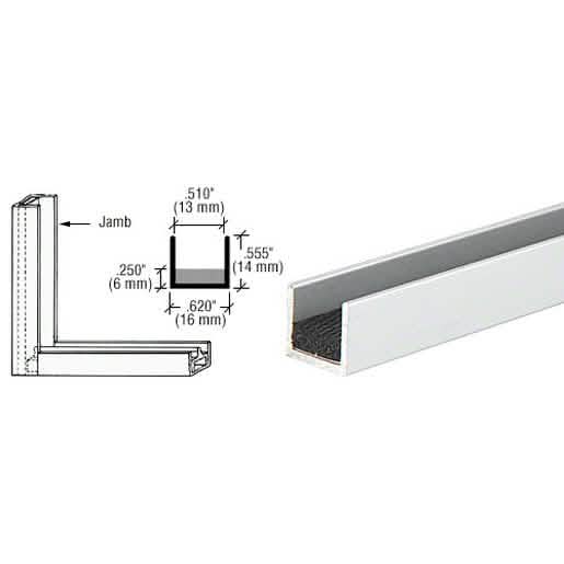 Satin Anodized Aluminum Single Jamb with Sponge Rubber Lining for Secure Door Sealing