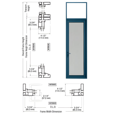 CRL Kynar® 925 Left-Swing Patio Door, 10" Bottom Rail, Low Threshold