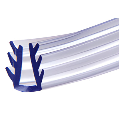 CRL Clear 1/4 in Deluxe Header Vinyl Strip for Glass Doors