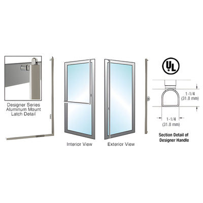 CRL-Blumcraft Polished Stainless Keyed Door Handle RH Aluminum Mount