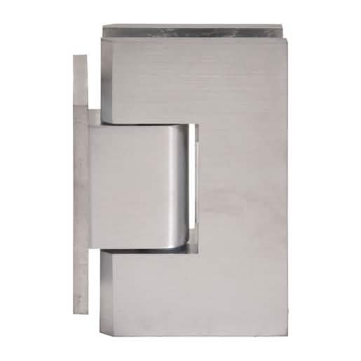 CRL Brushed Chrome Vienna 074 Wall Mount Hinge with Short Back Plate in sleek design