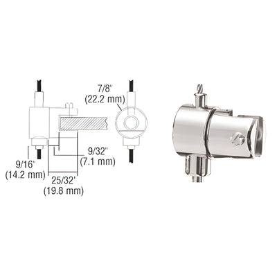 CRL Chrome Adjustable Single Shelf Bracket for Cable Display System