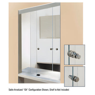 CRL Sharyn Brite Anodized OX Custom Frameless Glass Door Pass-Through