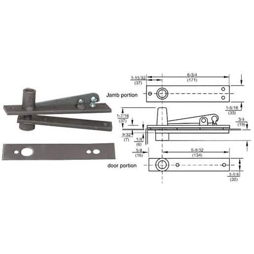 Rixson Center-Hung Top Pivot, Dark Bronze Cover Plate - Durable Door Hardware Solution