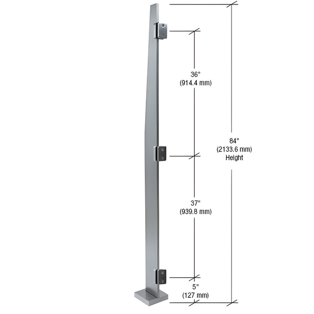 CRL Brushed Stainless Metropolis 84" Center Post