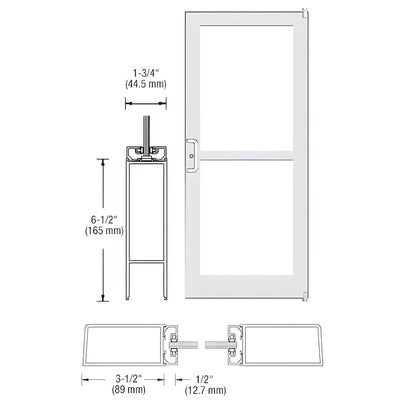 CRL-U.S. Aluminum 400 KYNAR Panic Door 3x7 Offset Hung Surface Closer