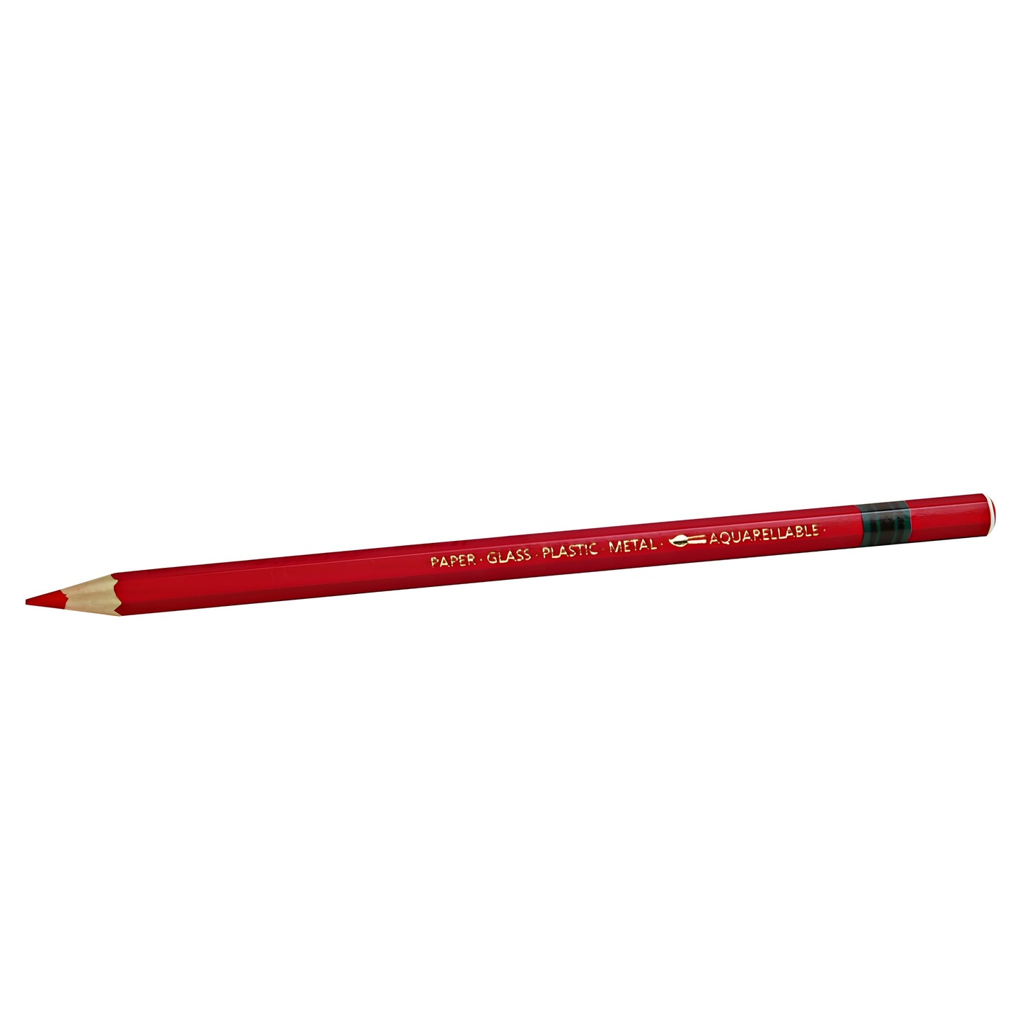 Stabilo red marking pencil (SKU 8040SP) for glass, metal and glossy surfaces - erasable, precise tip.
