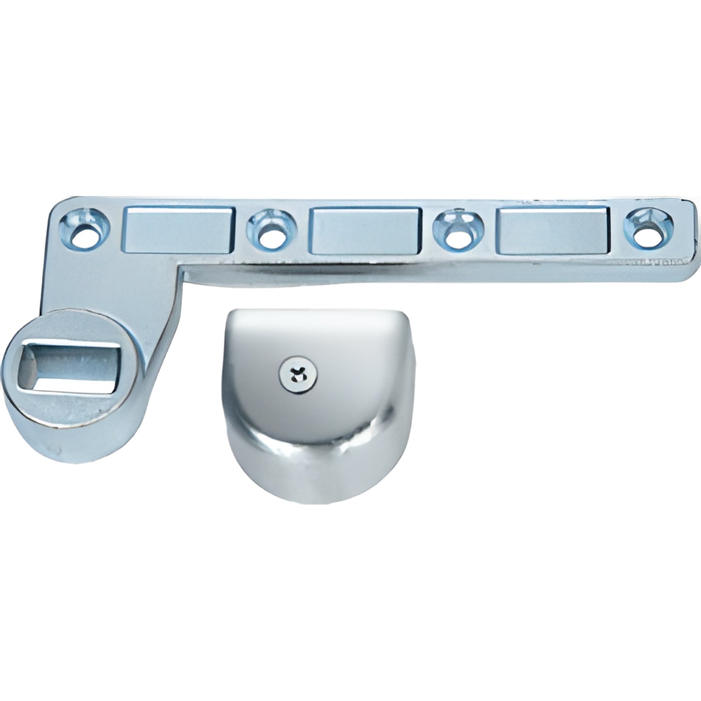 CRL9079CH chrome offset bottom arm with decorative cover for right-hand floor closer, fits 7/8" flat tapered spindle