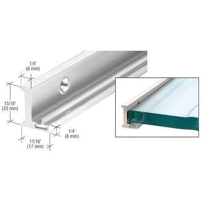 CRL 78 in Brite Anodized Aluminum Door Jamb with Clear Vinyl Sweep
