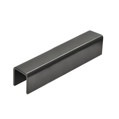 CRL 11-Gauge Matte Black Cap Rail 120in for 3/4in Tempered Glass