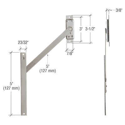CRL 5" Door Limit Stop for Sliding Glass Doors