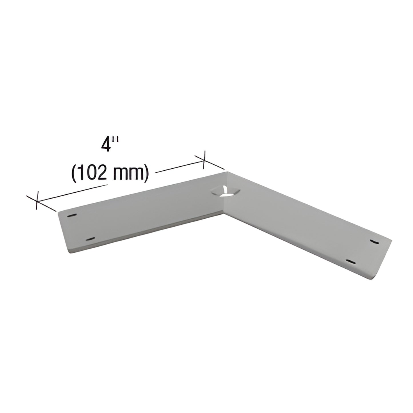 PFS3BS 135 brushed stainless flat saddle bracket for CRL P-Series posts, 4 in (102 mm) length.