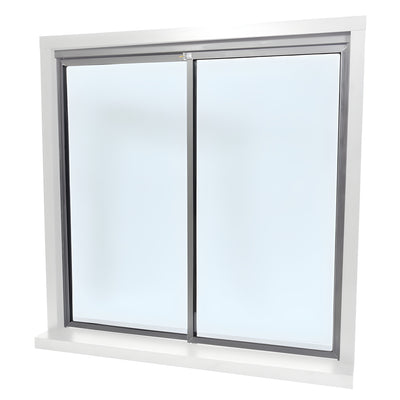 CRL Daisy Satin Anodized 1/4" Tempered Glass Pass-Thru 36x48
