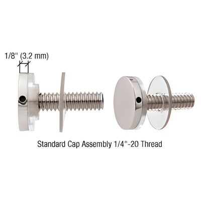 CRL Chrome 3/4 in Standoff Cap Assembly for Glass Panels