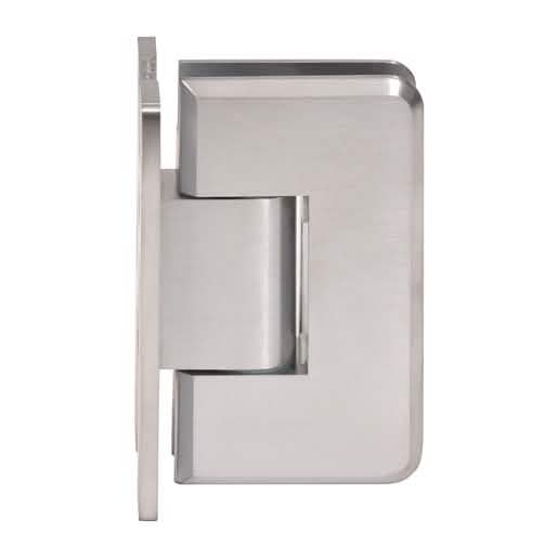 CRL Brushed Chrome Cologne 337 Series Adjustable Wall Mount Hinge, Sleek and Durable