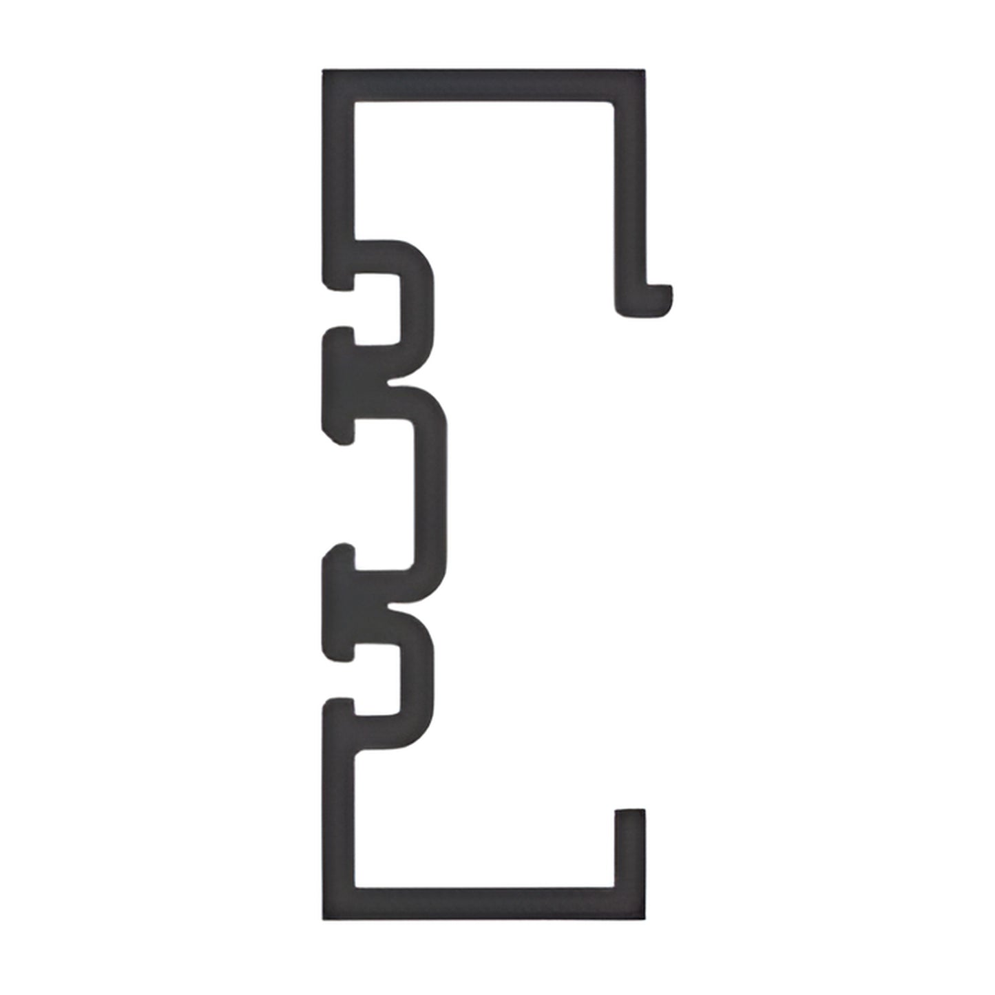 White Kynar 6063 T5 aluminum 1/4 in vertical butt glaze adaptor extrusion profile, SKU 0G25052