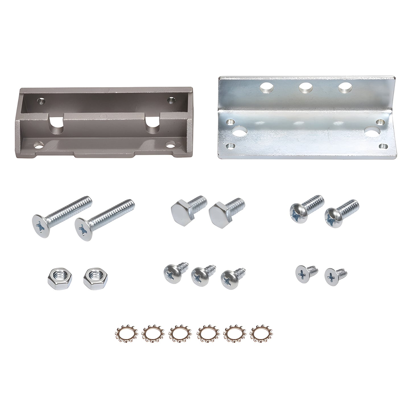 CRL8010FS overhead concealed closer mounting clip set with brackets, screws, nuts and star washers